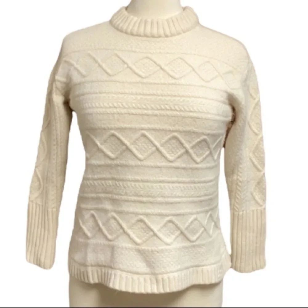 Vineyard Vines Cream Signature Fisherman Merino Wool Sweater